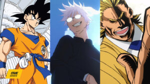 Jujutsu Kaisen's Satoru, Gojo, My Hero Academia's All Might, and Dragon Ball Z's Goku -- three of the strongest anime characters ever