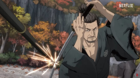 Onimusha anime Netflix screenshot taken from the trailer