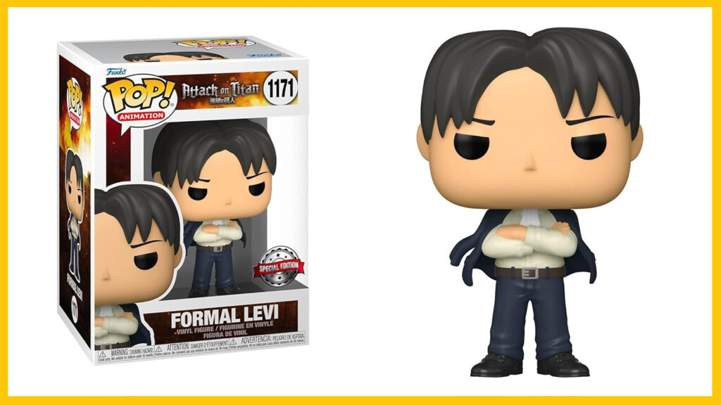 ¡Ataque a los titanes pop!  Figura de vinilo Levi Formal Animation