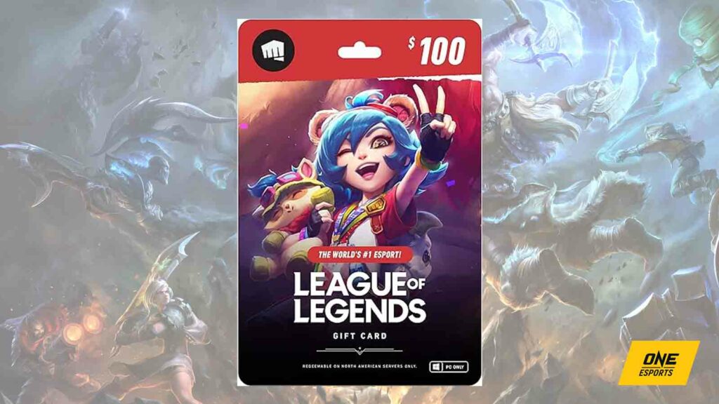 Tarjeta de regalo de League of Legends de $100 USD