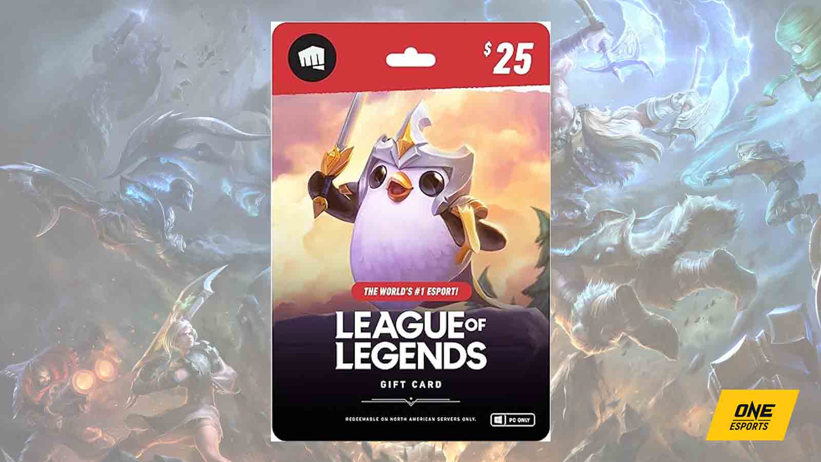 League of Legends US$25 gift card