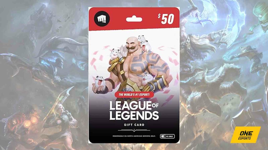 Vale-presente de League of Legends de $ 50