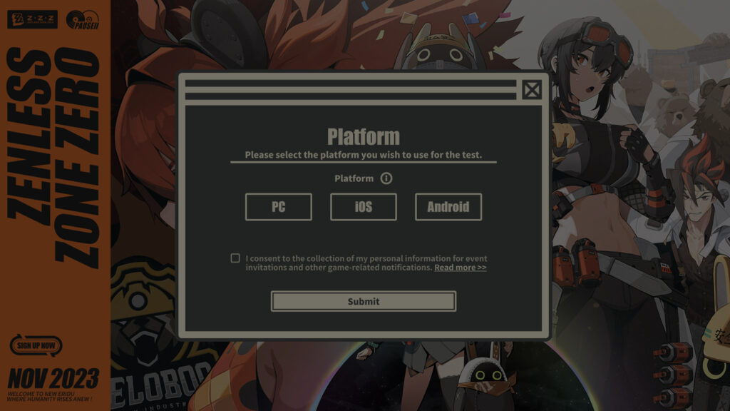 How to sign up for Zenless Zone Zero 2nd closed beta (Equalizing