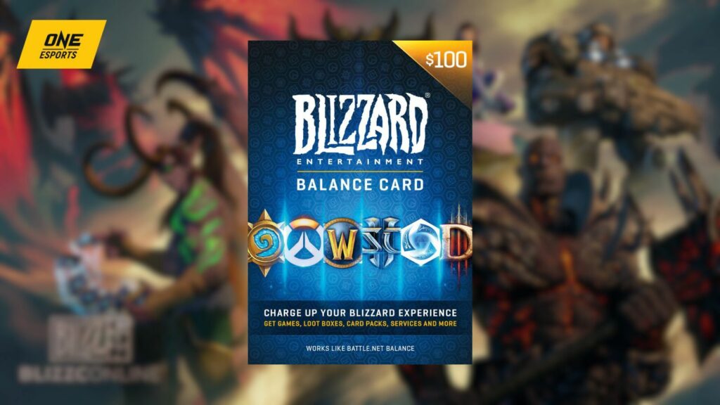 Tarjeta de regalo de Blizzard Entertainment/Battle.net de $100 USD