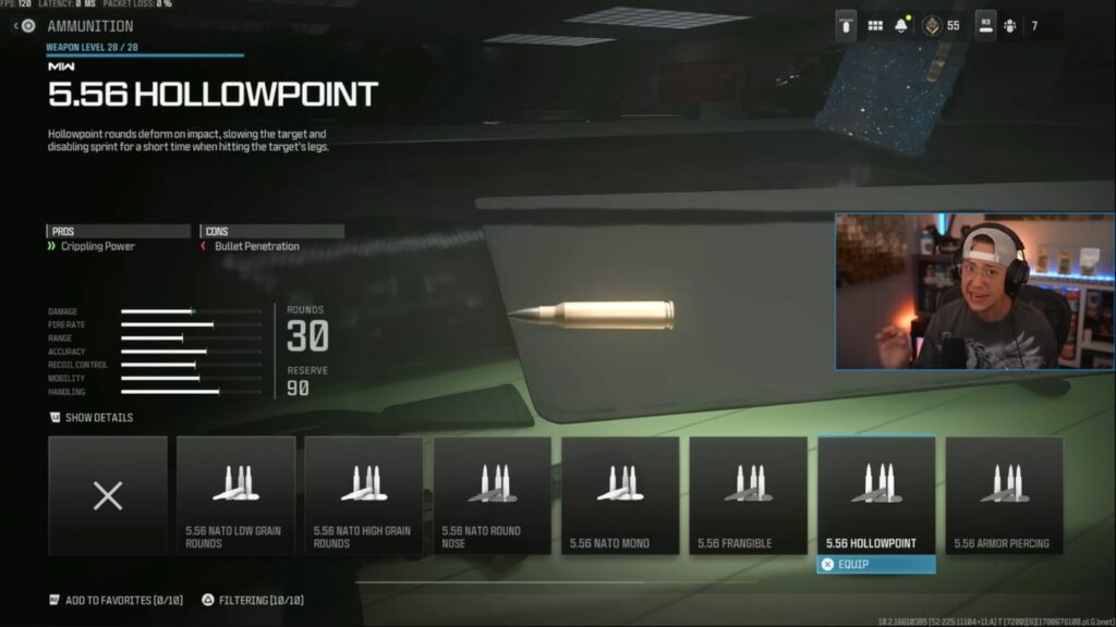 5.56 Hollowpoint es uno de los mejores accesorios de munición, según el experto en Call of Duty WhosImmortal