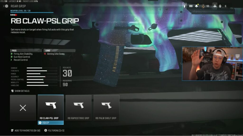RB Claw-PSL Grip es uno de los mejores accesorios de agarre trasero, según el experto en Call of Duty WhosImmortal