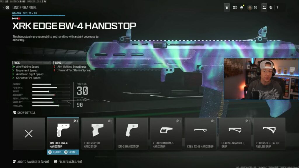 XRK Edge BW-4 Handstop es uno de los mejores accesorios para armas, según el experto en Call of Duty WhosImmortal