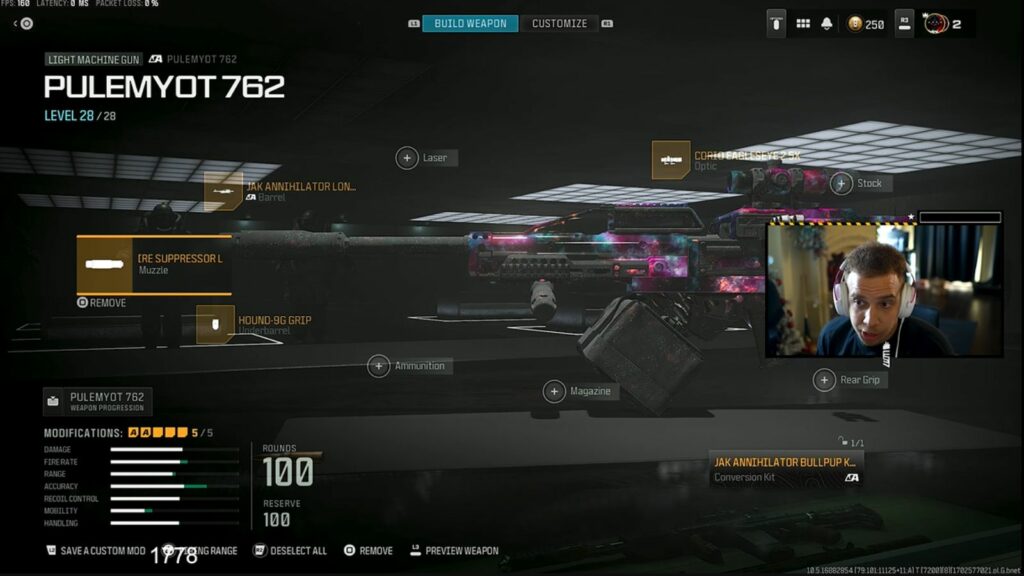 La mejor ametralladora ligera de la temporada 1 de Warzone, la Pulemyot 762, con equipamiento de Swagg