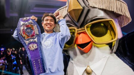 TFT Vegas Open champion milala celebrates