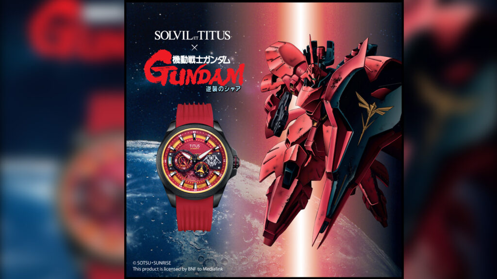 Reloj Gundam de Solvil y Titus Quest Collection 'Sazabi' Reloj automático multifuncional de edición limitada