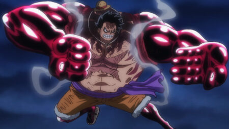 One Piece's Monkey D. Luffy in his Gear 4 form
