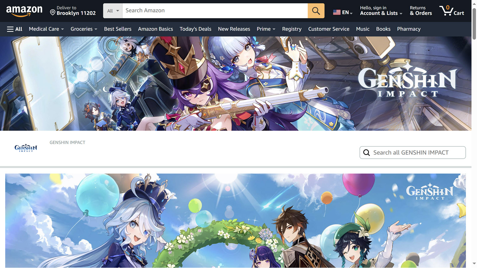 Buy Genshin Impact merchandise on official Amazon store | ONE Esports