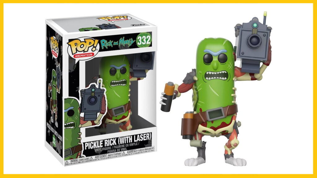 ¡Funko Pop!  Animación: Rick & Morty - Pickle Rick con figura coleccionable láser