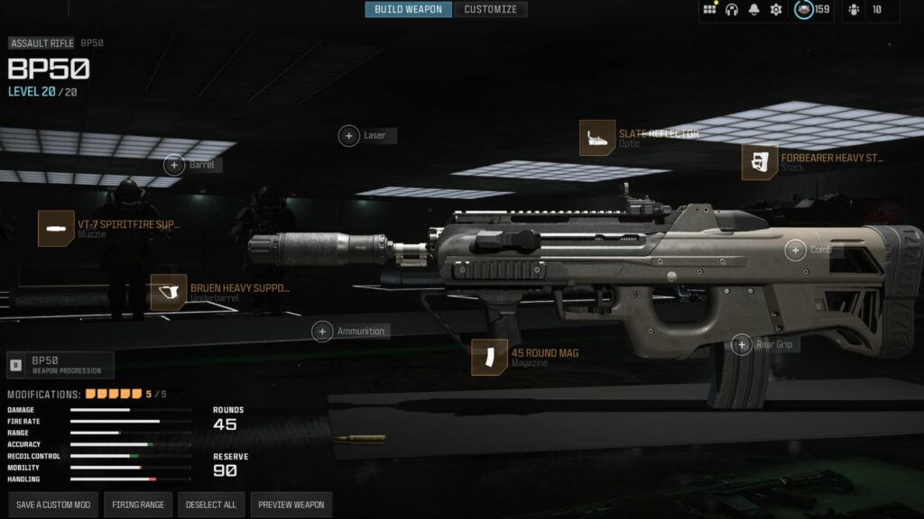 BP50 de bajo retroceso integrado en Modern Warfare 3