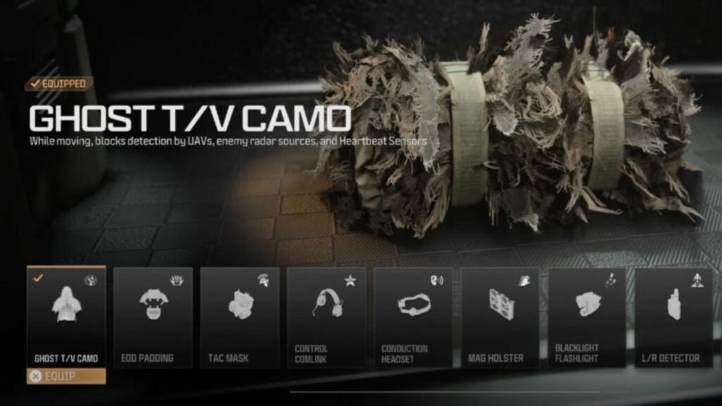 Beneficios del equipo Ghost Camo MW3 en Call of Duty Modern Warfare 3
