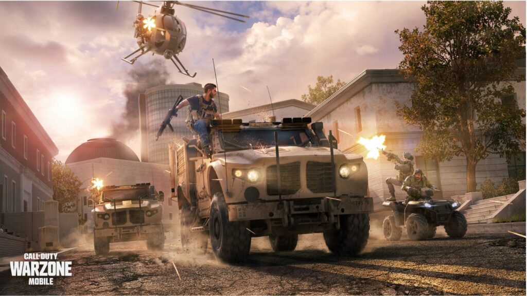 Imagen de Warzone Mobile que muestra a los operadores en un tiroteo