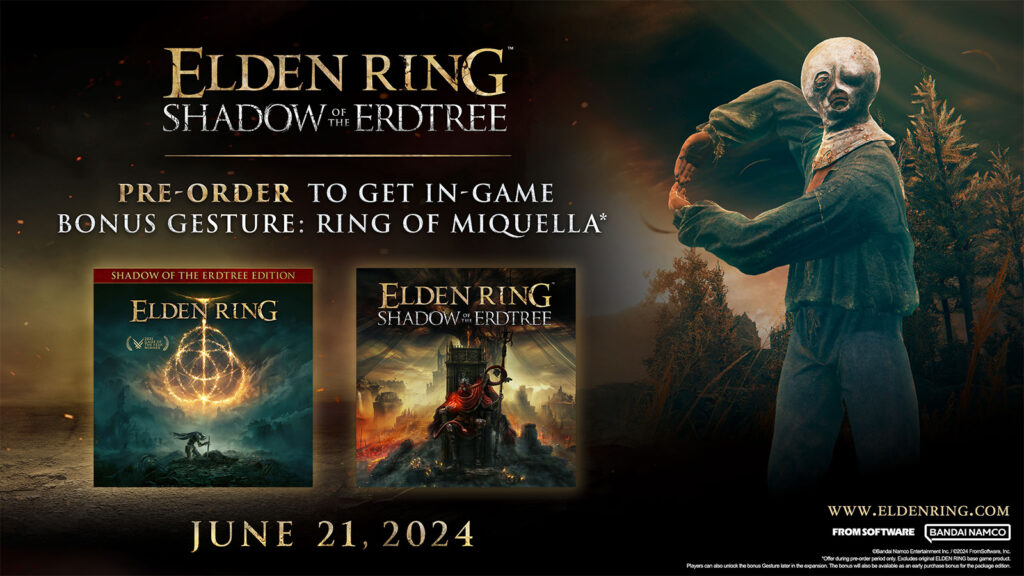 Elden Ring Shadow of the Erdtree bonus de précommande