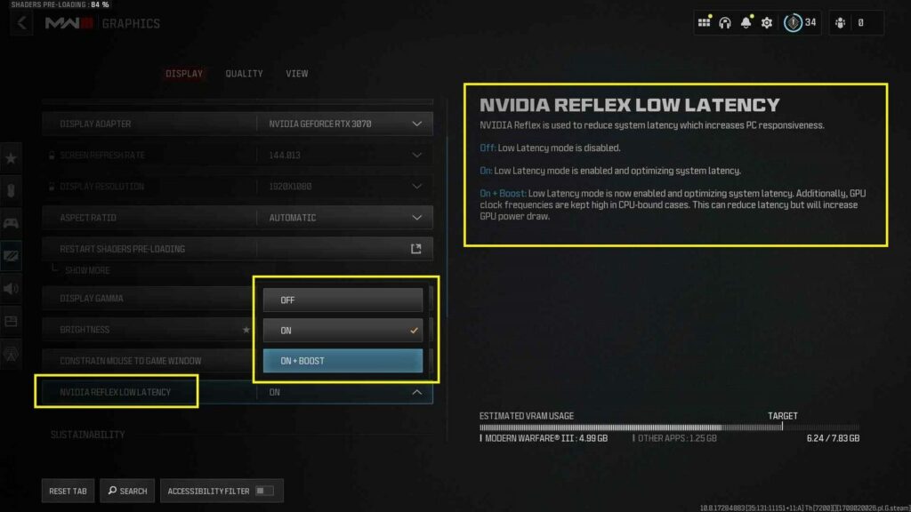 Cómo solucionar la pérdida de paquetes y las ráfagas de paquetes en MW3 - Nvidia Reflex Low Latency