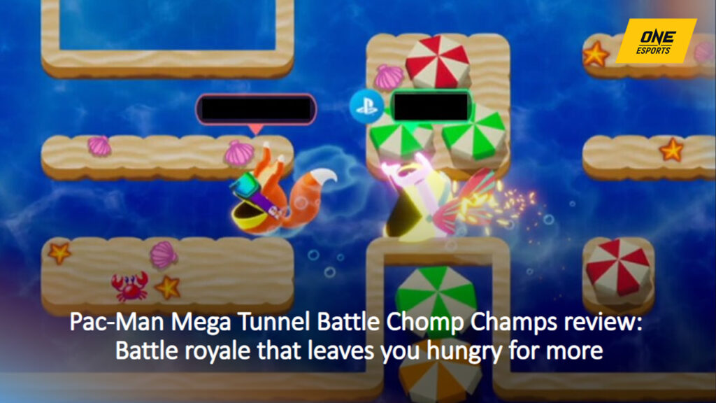 Pac-Man Mega Tunnel Battle Chomp Champs Multijugador comiendo a otros jugadores