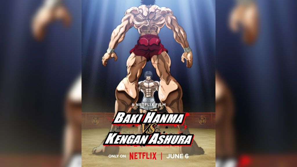 Póster de la película animada de Netflix Baki Hanma vs. Kegan Ashura