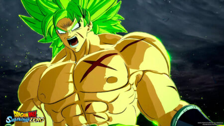 Dragon Ball Sparking Zero Super Broly key visual from the Bandai Namco's website