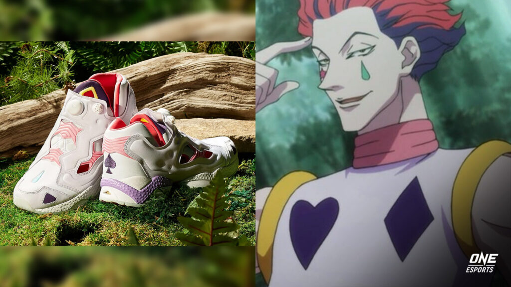 Reebok Hunter x Hunter collaboration featuring sneakers inspired by Hisoka Morow