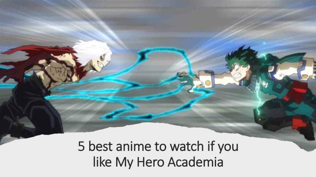 Tomura Shigaraki e Izuku Midoriya en la temporada 6 de My Hero Academia en la imagen destacada del artículo de ONE Esports "Los 5 mejores animes para ver si te gusta My Hero Academia"