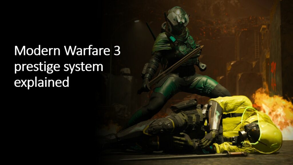 Operator slaying an enemy with Soulrender in ONE Esports image for Modern Warfare 3 prestige system explained