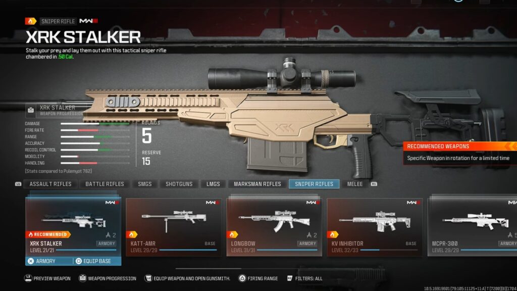 Vista previa de la carga de XRK Stalker en Modern Warfare 3, captura de pantalla de FaZe Scope