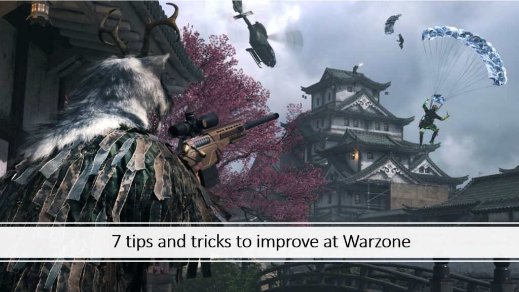 Sniper Operator in Call of Duty Warzone with link to article about 7 tips and tricks to improve in the game