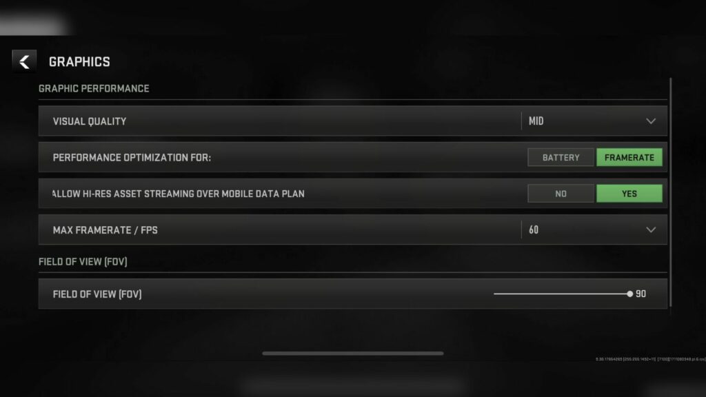 Warzone Mobile meilleurs paramètres pour les graphiques