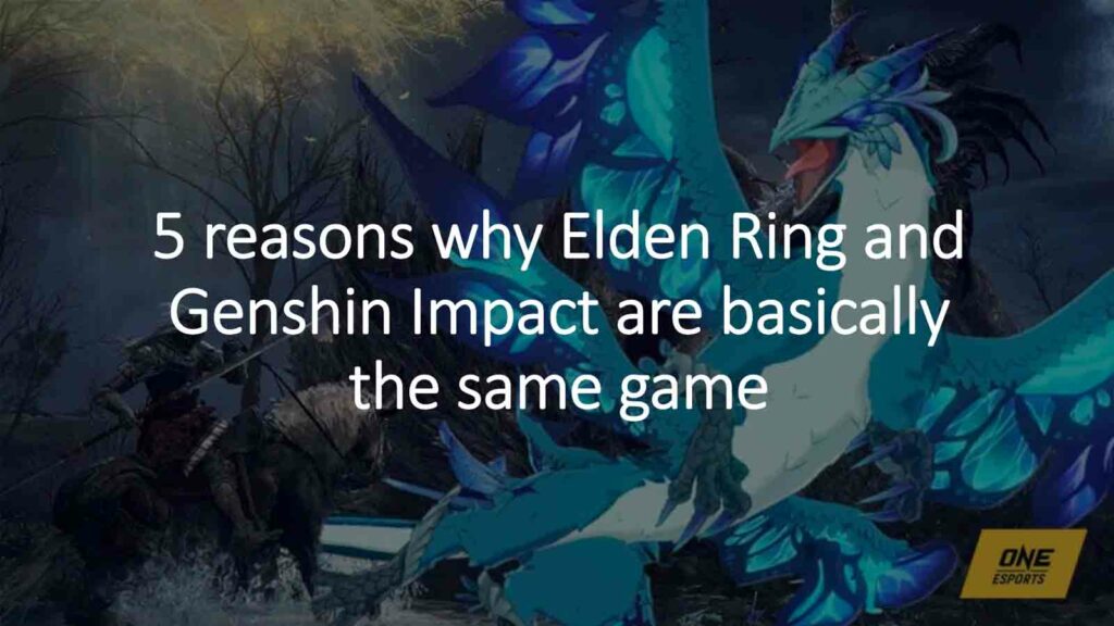 Elden Ring and Dvalin from Genshin Impact in ONE Esports featured image in exchange for article 5 reasons why Elden Ring and Genshin Impact are basically the same game