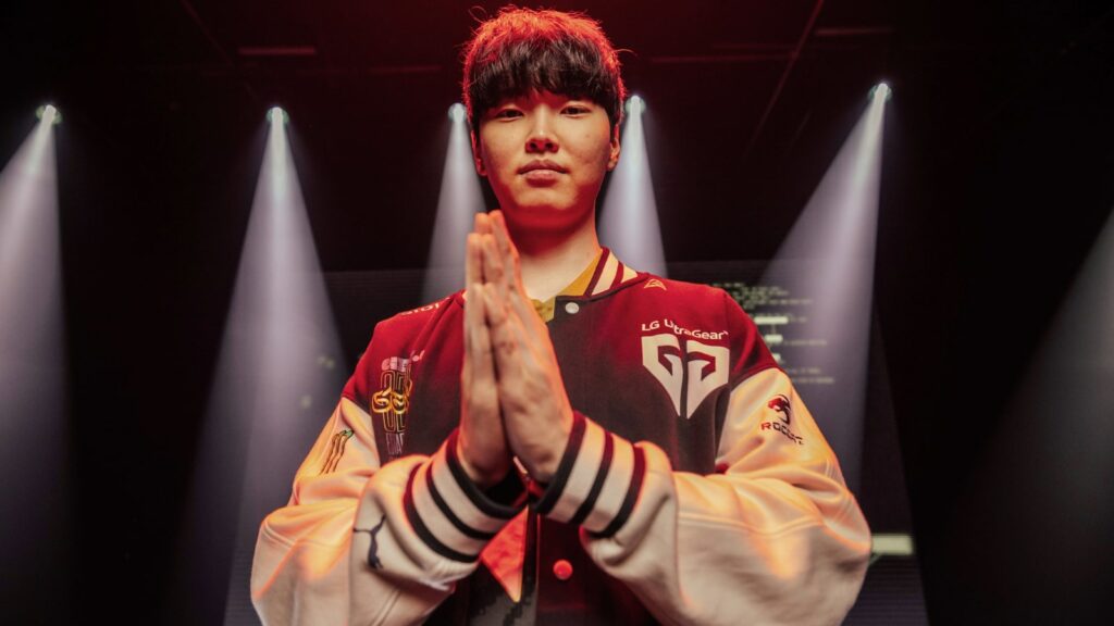 Jeong "Chovy" Ji-hoon of Gen.G Esports at the League of Legends - Mid-Season Invitational Features Day on May 7, 2023 in London, England.