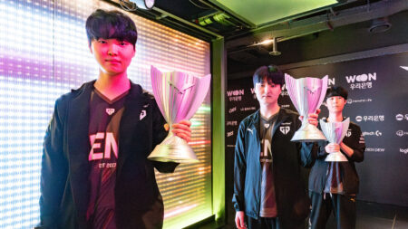 LCK Spring 2024 playoffs participating team Gen.G featuring players Chovy, Peyz, and Lehends