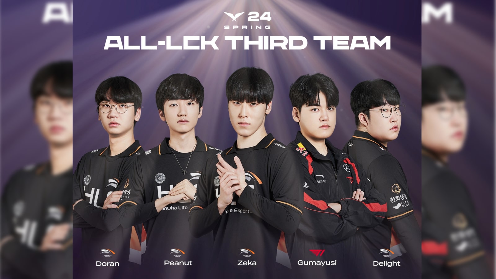 Majority of T1 in All-LCK Second Team Spring 2024 | ONE Esports