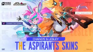 The Aspirants Unite rerun skins -- Deadeye Spectre Lesley and Tech Tensai Chang'e skins