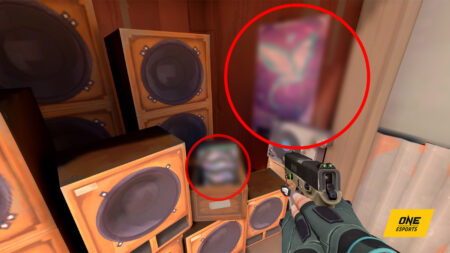 Masked out images of Valorant Agent 25 Easter Eggs on Breeze