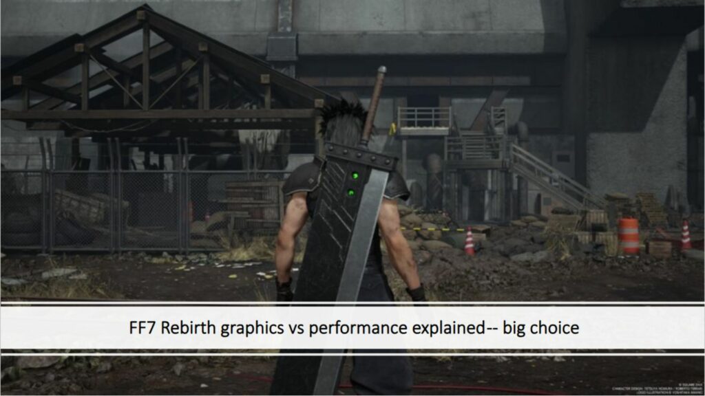 Enlace de gráficos de FF7 Rebirth versus imagen de rendimiento