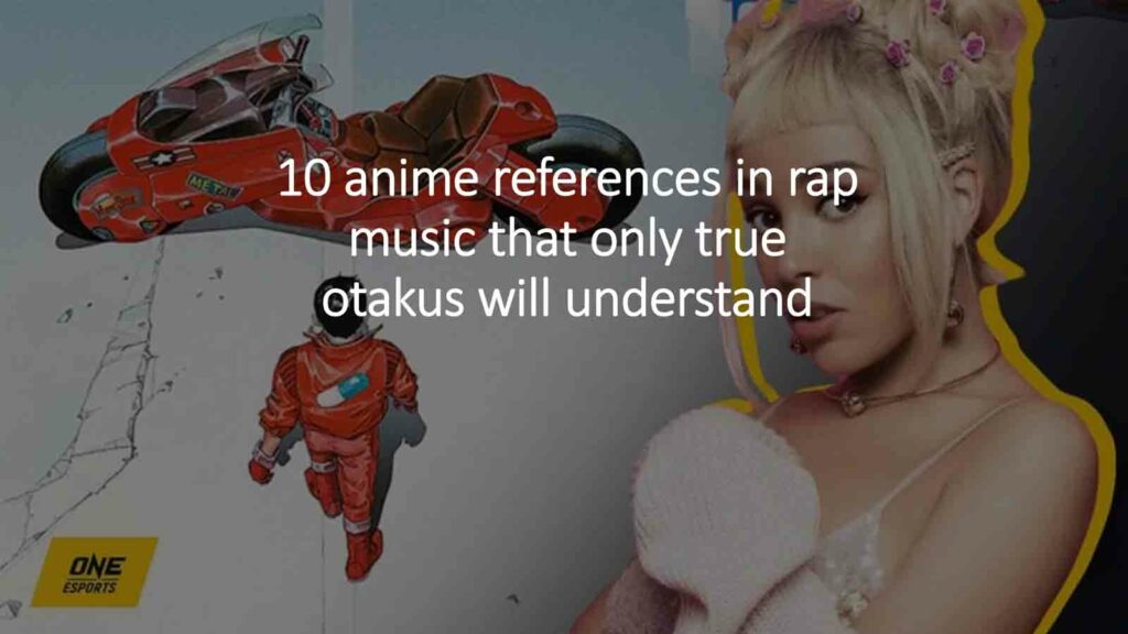 Shotaro Kaneda del anime Akira y el rapero Doja Cat en la imagen de ONE Esports presentada para el artículo "10 referencias de anime en la música rap que solo los verdaderos otakus entenderán"