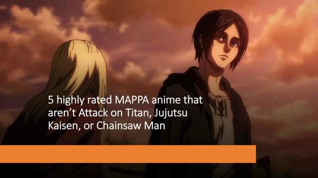 7 esports players who outed themselves as weebs Historia and Eren in Attack on Titan Season 4 Part 2, a featured image for ONE Esports article "5 highly rated MAPPA anime that aren’t Attack on Titan, Jujutsu Kaisen, or Chainsaw Man"