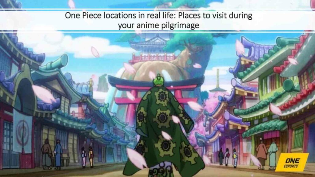 Wano in One Piece, used in featured image for ONE Esports article "One Piece locations in real life: Places to visit during your anime pilgrimage"