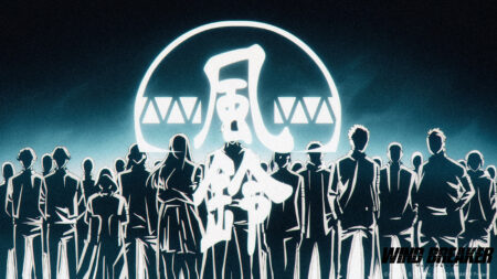 Wind Breaker silhouette image of all the Furin High School students in the first episode of the anime