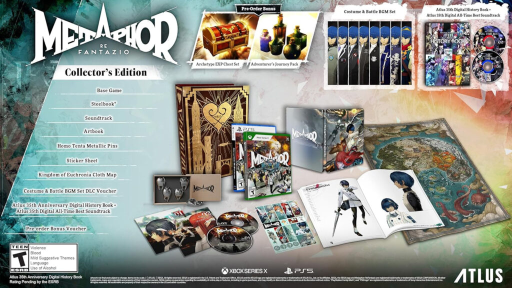 Metaphor ReFantazio Collector's Edition Includes A Cloth Map | ONE Esports