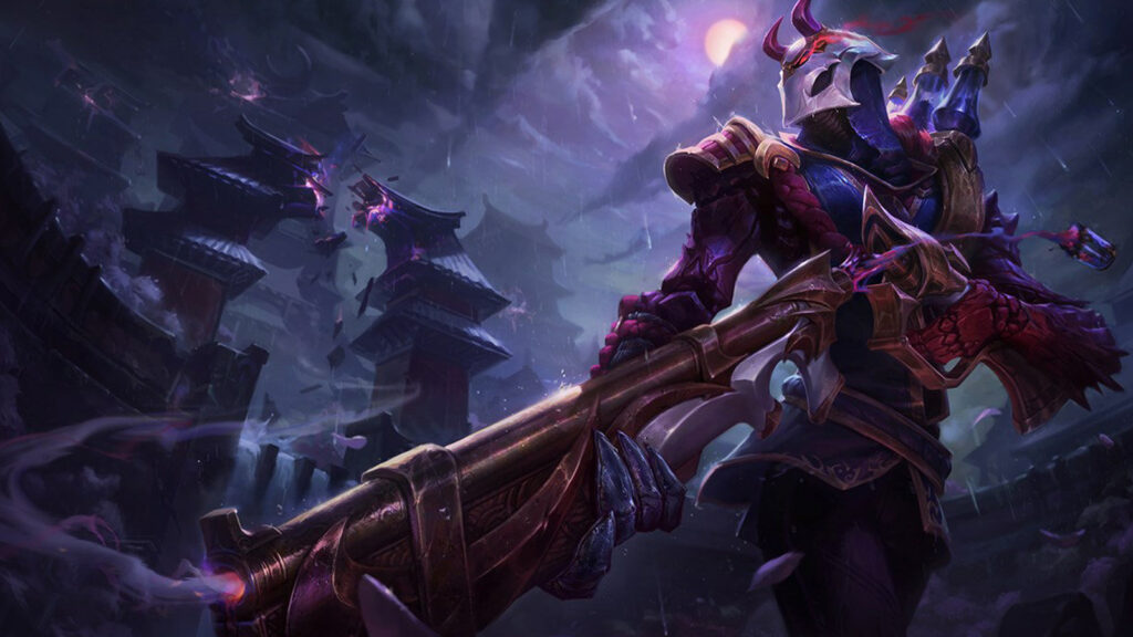 Blood Moon Jhin splash art from League of Legends