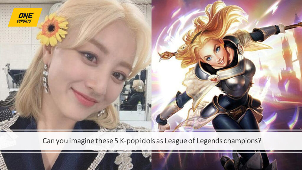 Park Jihyo y Lux de Twice en ONE Esports presentaron la imagen del artículo "¿Te imaginas a estos 5 ídolos del K-pop como campeones de League of Legends?"