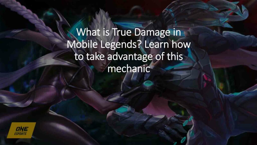 Karrie y Alpha en ONE Esports, imagen destacada del artículo "¿Qué es el daño real en Mobile Legends? Descubre cómo aprovechar esta mecánica"