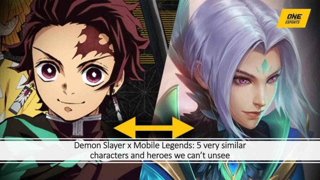Tanjiro from Demon Slayer being compared to Ling from Mobile Legends in ONE Esports featured image for article "Demon Slayer x Mobile Legends: 5 very similar characters and heroes we can’t unsee"