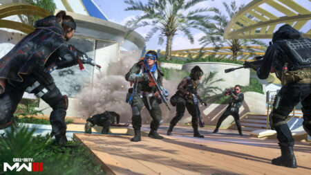 Operators fighting in Capture the Flag game mode of Modern Warfare 3