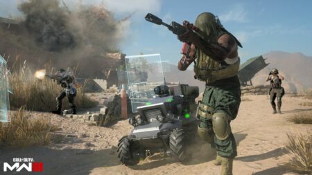Riptide and other operators defend the MAW during an Escort match in Modern Warfare 3