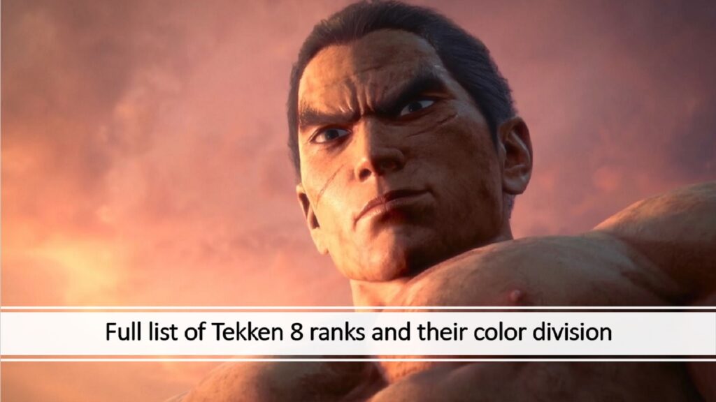 Kazuya Mishima en el modo Historia de Tekken 8 en ONE Esports imagen destacada para el artículo "Lista completa de rangos de Tekken 8 y su división de colores"